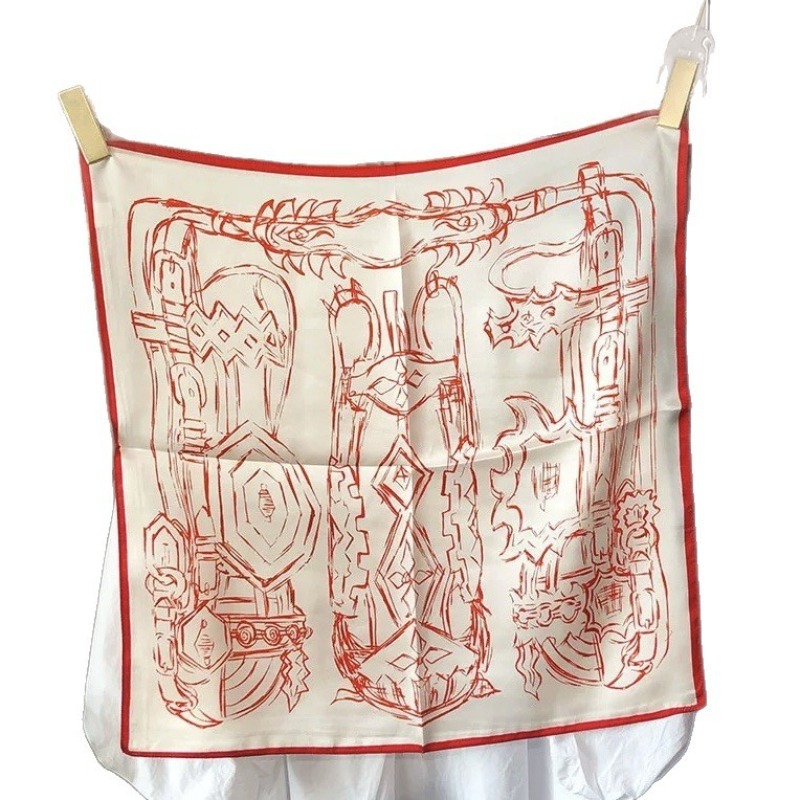 Women'S Retro Bags - Damen Vintage Rotlinien-Pferde-Sketch Satin Quadratischer Schal