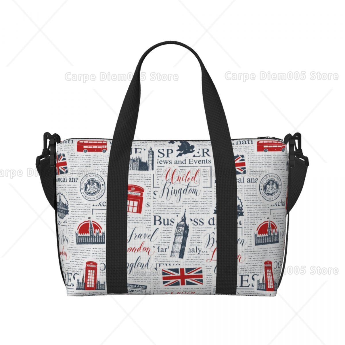 Women Bags Uk - Vintage UK London Zeitung Reisegepäck Taschen