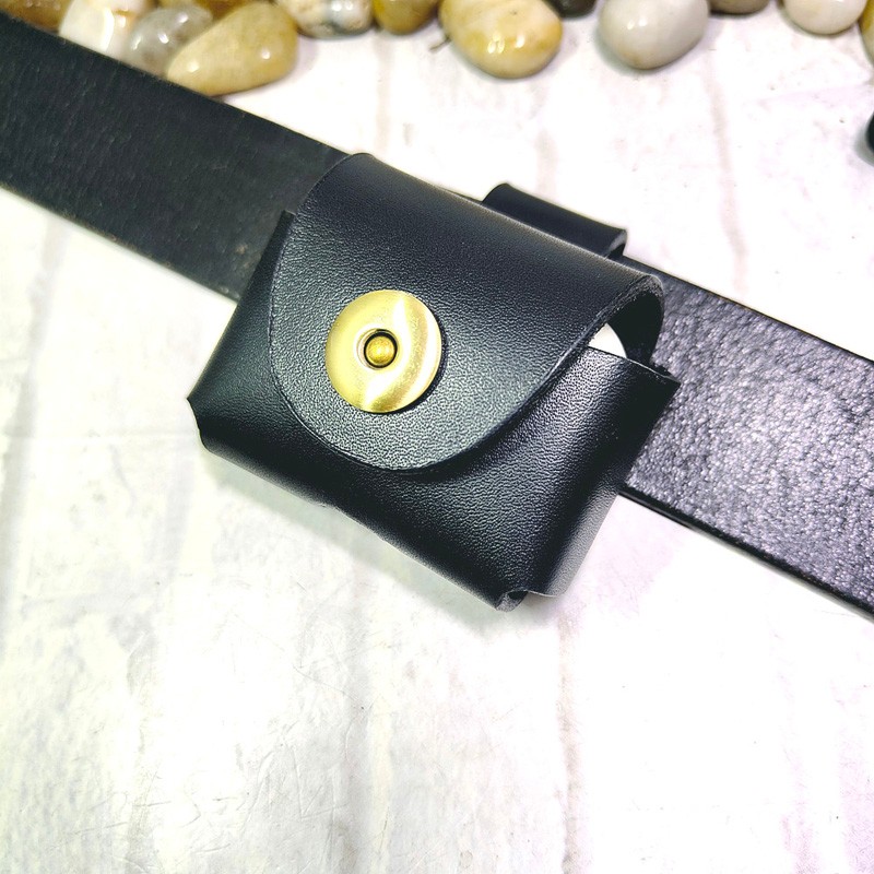 Saddle Bag Leather - Bluetooth-Kopfhörer-Etui aus Leder, Gürteltasche für Airpods