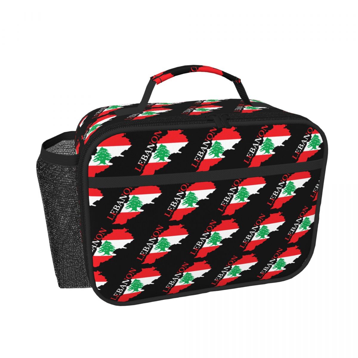 Women Bags Lebanon - Isolierte Lunchtasche mit Libanon-Flagge und Karte