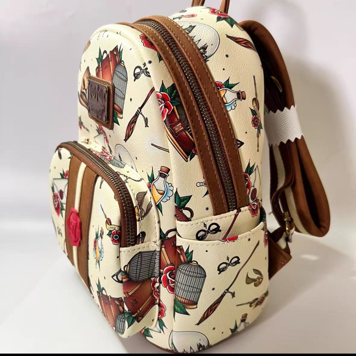 Women Bags Collection - Niedlicher Loungefly Doppelriemen-Rucksack Stilvolle Damen-Schultertasche Lässige