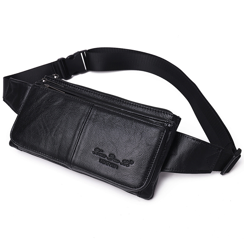 Saddle Bag Leather - Herren Hüfttasche Gürteltasche Echtleder Reise-Mode Echtes