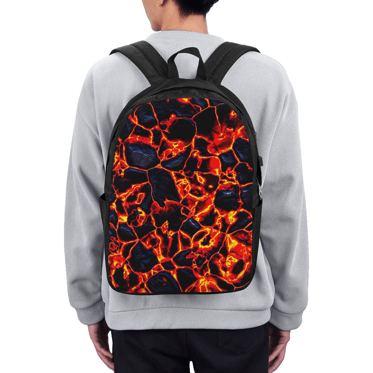Women Bags For Women - Magma-Vulkan-Lava-Feuer-Rucksack, Reise-Notebook-Tasche, Computer-Studenten-Schultasche, Laptop-Umhängetaschen für Männer