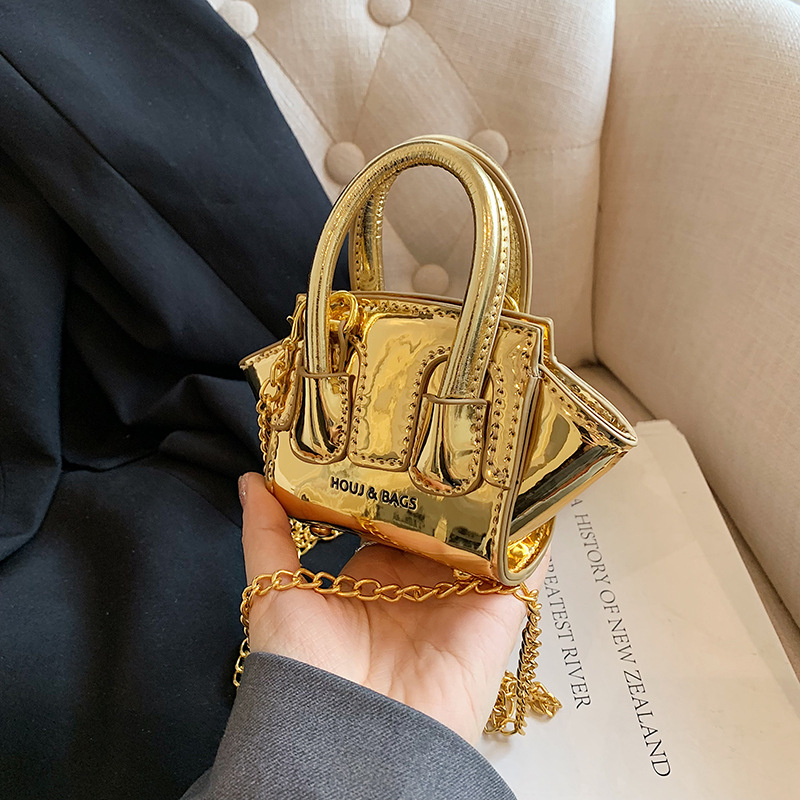 Women Bags H&M - Trendige Mini-Kopfhörertasche Umhängetaschen Goldene Geldbörse Handtaschen