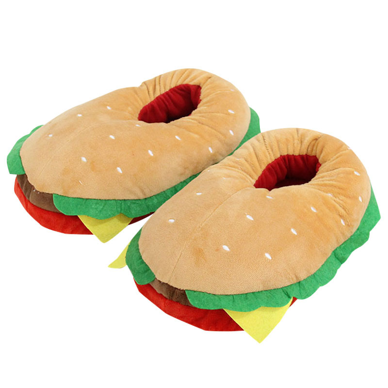 Women Bags New - Neue Cartoon Hamburger Plüsch Hausschuhe Damen