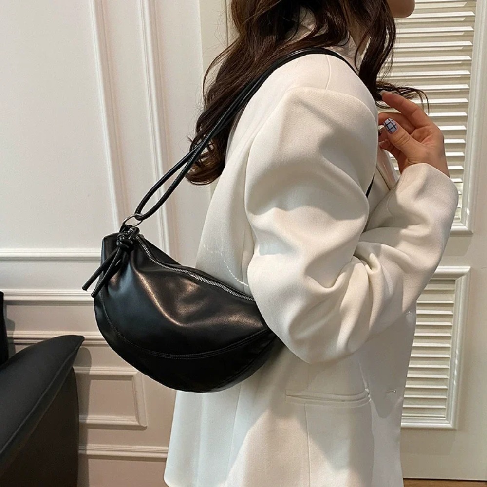 Women Bags Manufacturer - PU-Material Reißverschluss 2025 Hochwertige Schultertasche Einfarbig