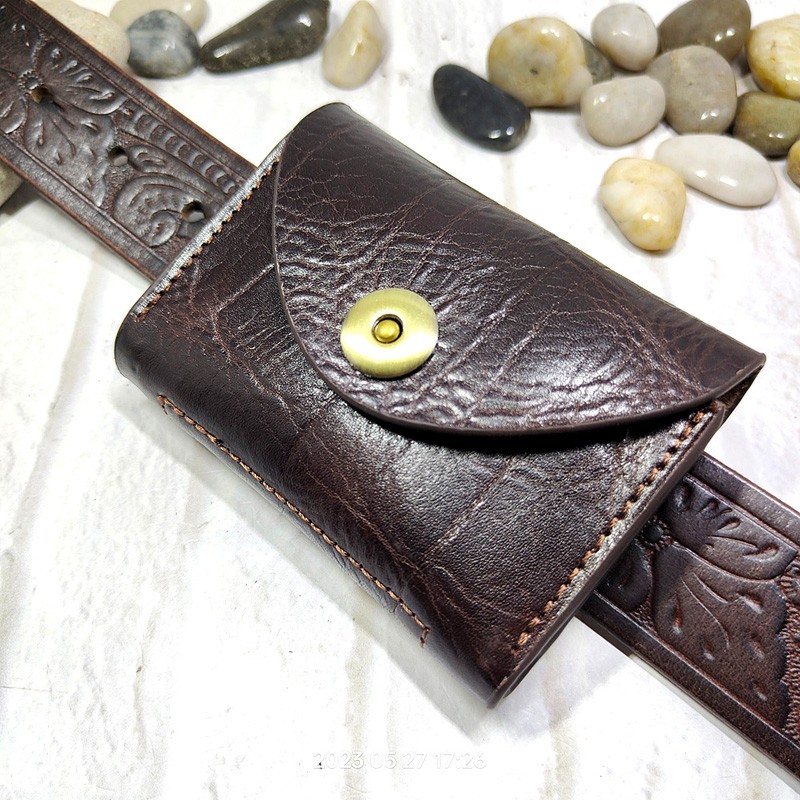Saddle Bag Leather - Blongk Mini Hüft tasche dünne Gürtel