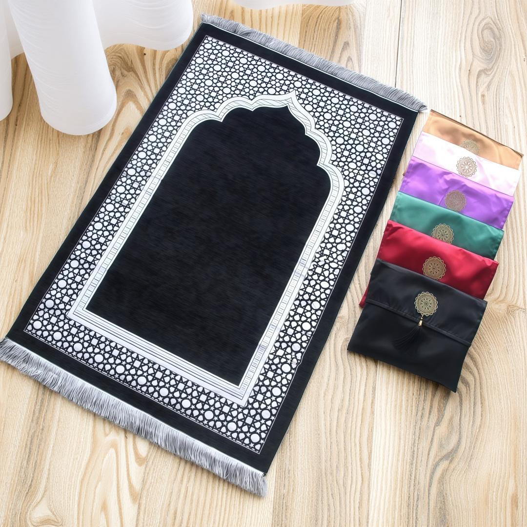 Women Bags For Eid - Muslimischer Gebetsteppich mit tragbaren Tasche, Perlen,