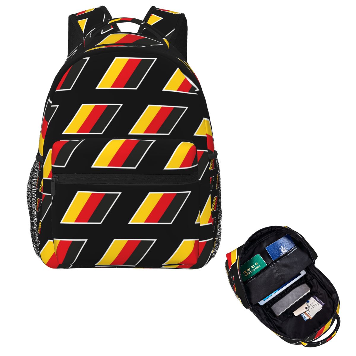 Women Bags Germany - Germany Motorsport Studentenrucksack, Schultasche, Wandern, Reisen,