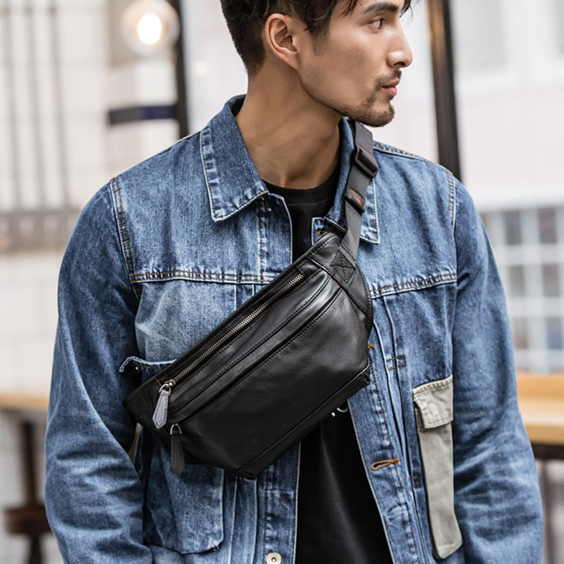 Saddle Bag Leather - Neue Mode männer Echte Leder Taille
