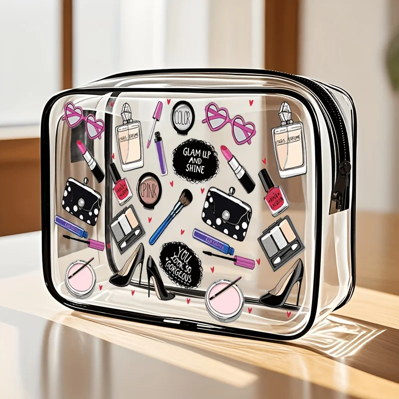 Women Bags For Airport - 1 Stück Transparente Make-up-Tasche Durchsichtige Reise-Toilettentasche