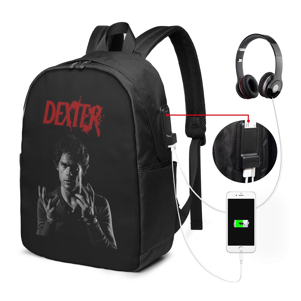 Women Bags For Women - Movie Dexter Morgan Rucksack, Reisetasche für