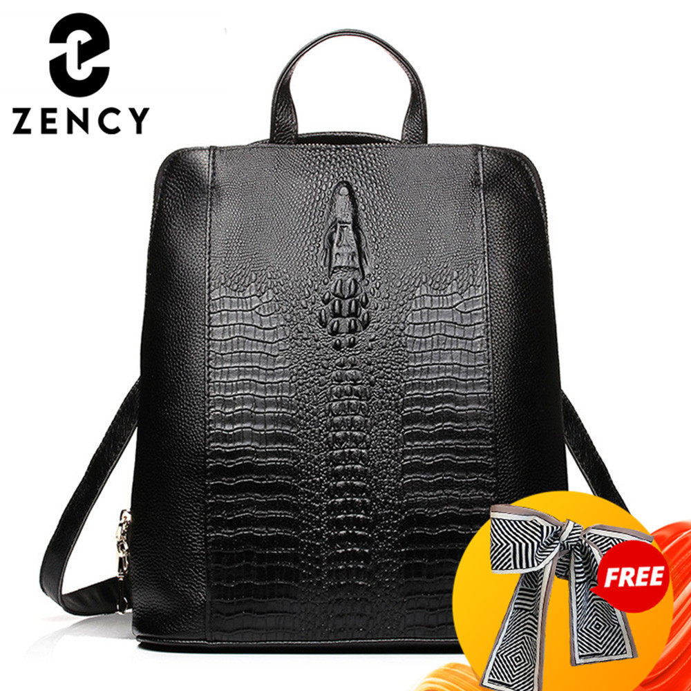 Women Bags H&M - Zency Damen-Rucksack aus Krokodilleder, 100 %