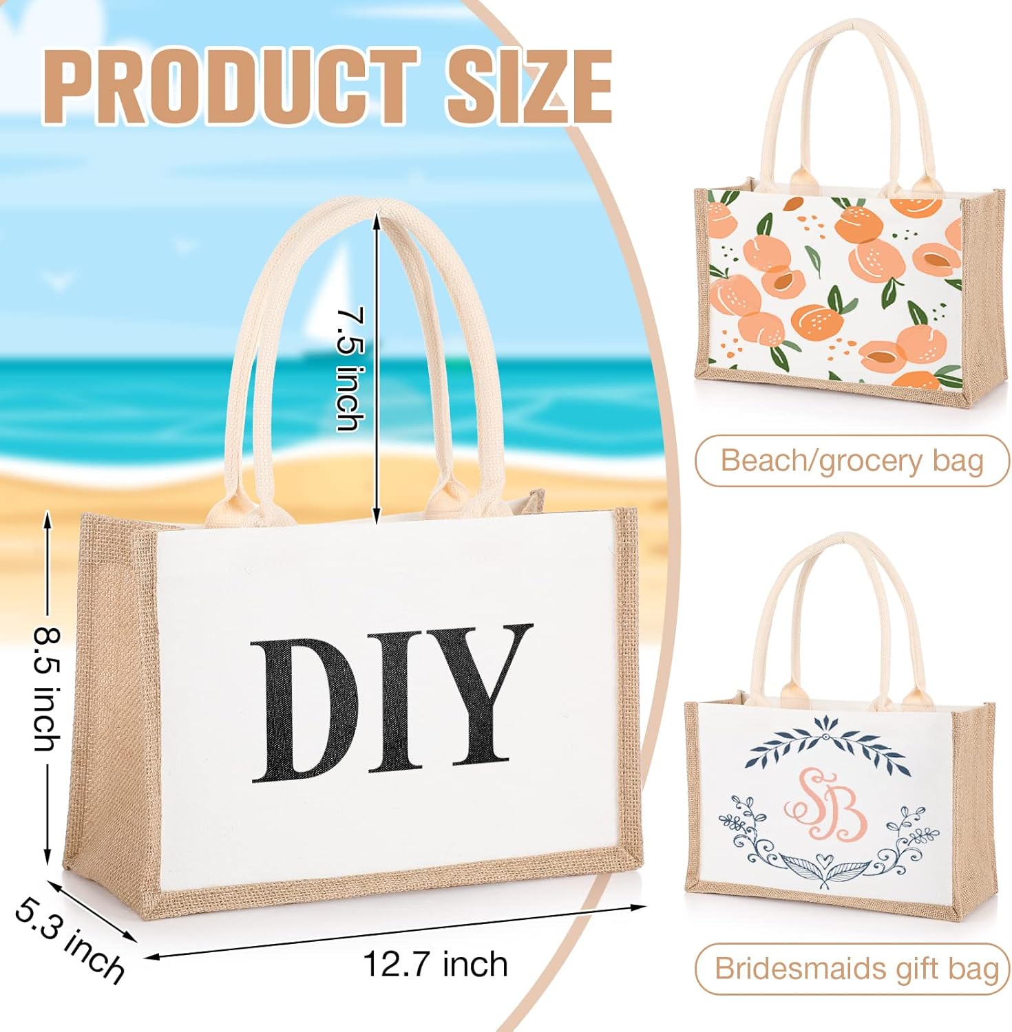16er-Pack Sackleinen-Tragetasc – Women Bags For Eid Bewertung und Preis