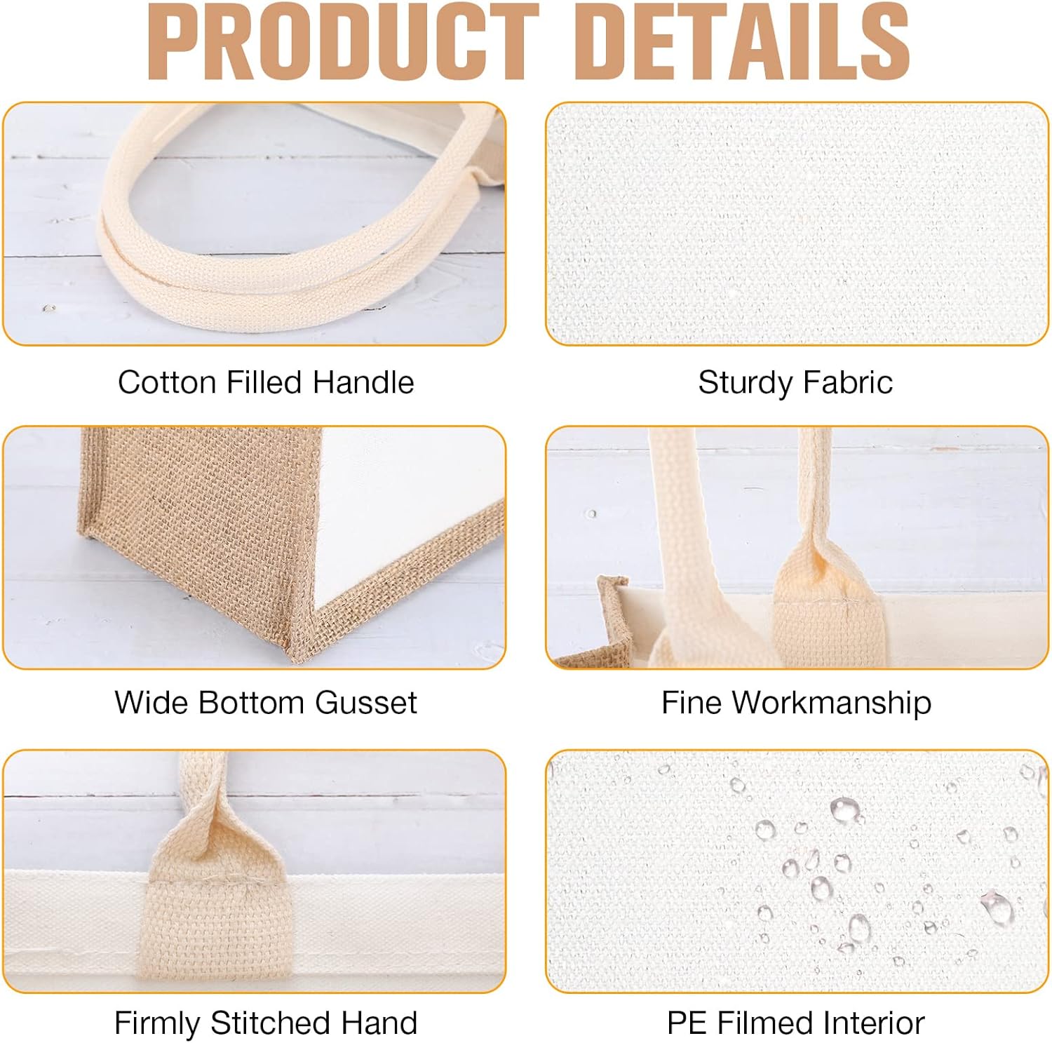16er-Pack Sackleinen-Tragetasc – Women Bags For Eid Bewertung und Preis