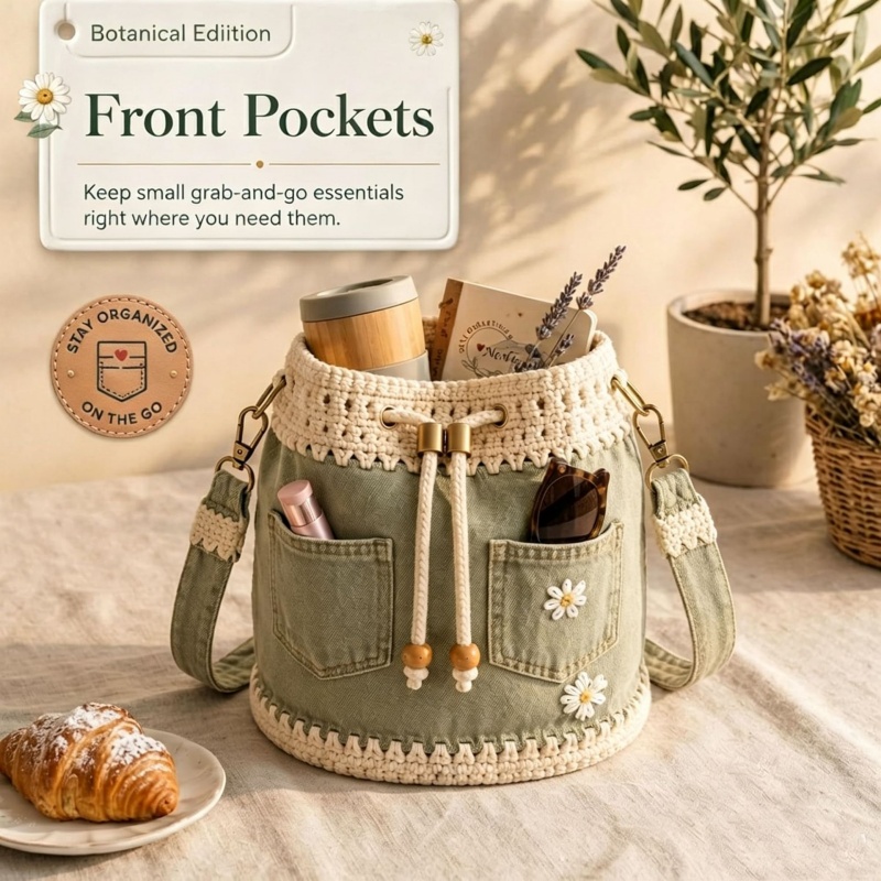 Denim-Häkel-Bucket-Bag, handge – Crochet Market Bag Bewertung und Preis