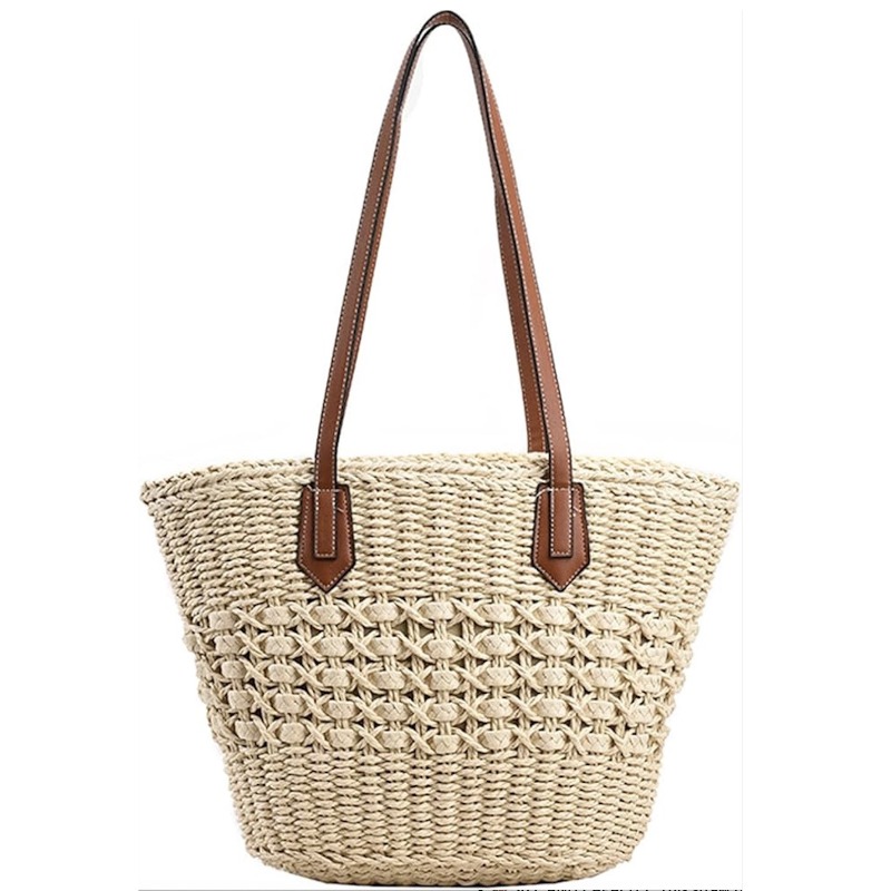 Neue Damen-Stroh-Schultertasch – Crochet Market Bag Bewertung und Preis