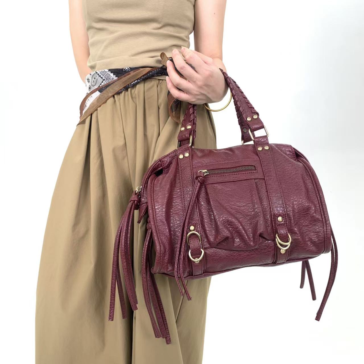 Damen Retro-Motorrad-Handtasch – Women Bags Polene Bewertung und Preis