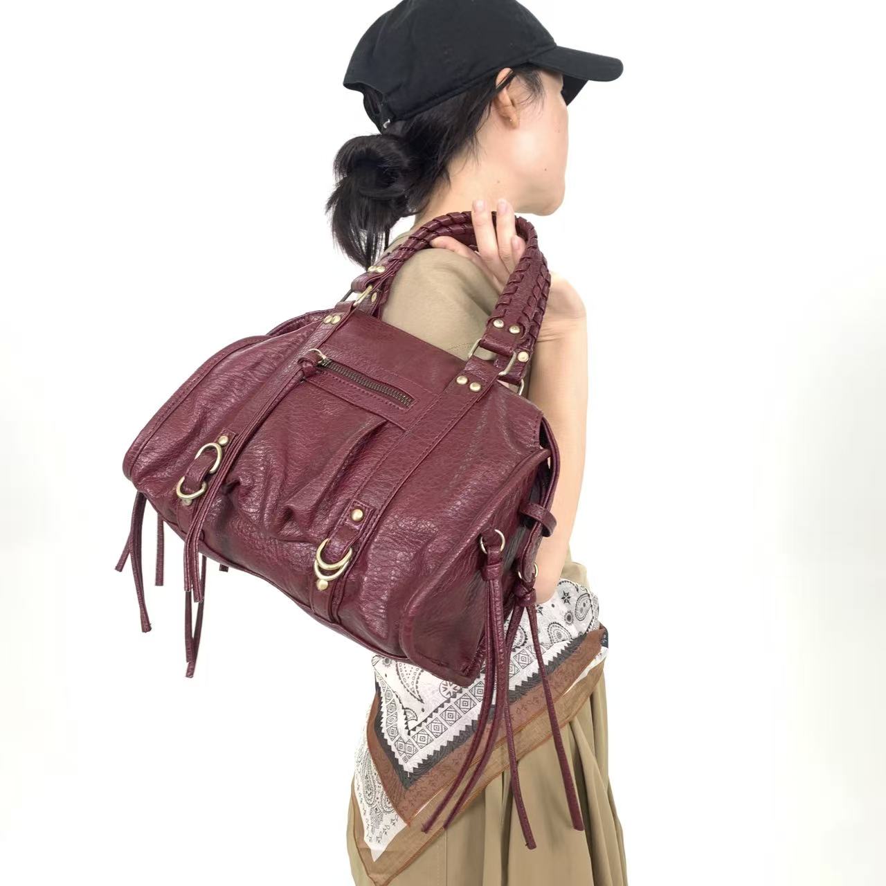 Damen Retro-Motorrad-Handtasch – Women Bags Polene Bewertung und Preis