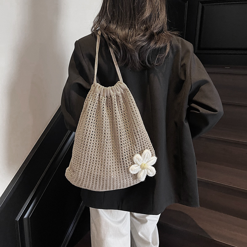 Einfarbig Stricken Schulter Ta – Crochet Market Bag Bewertung und Preis