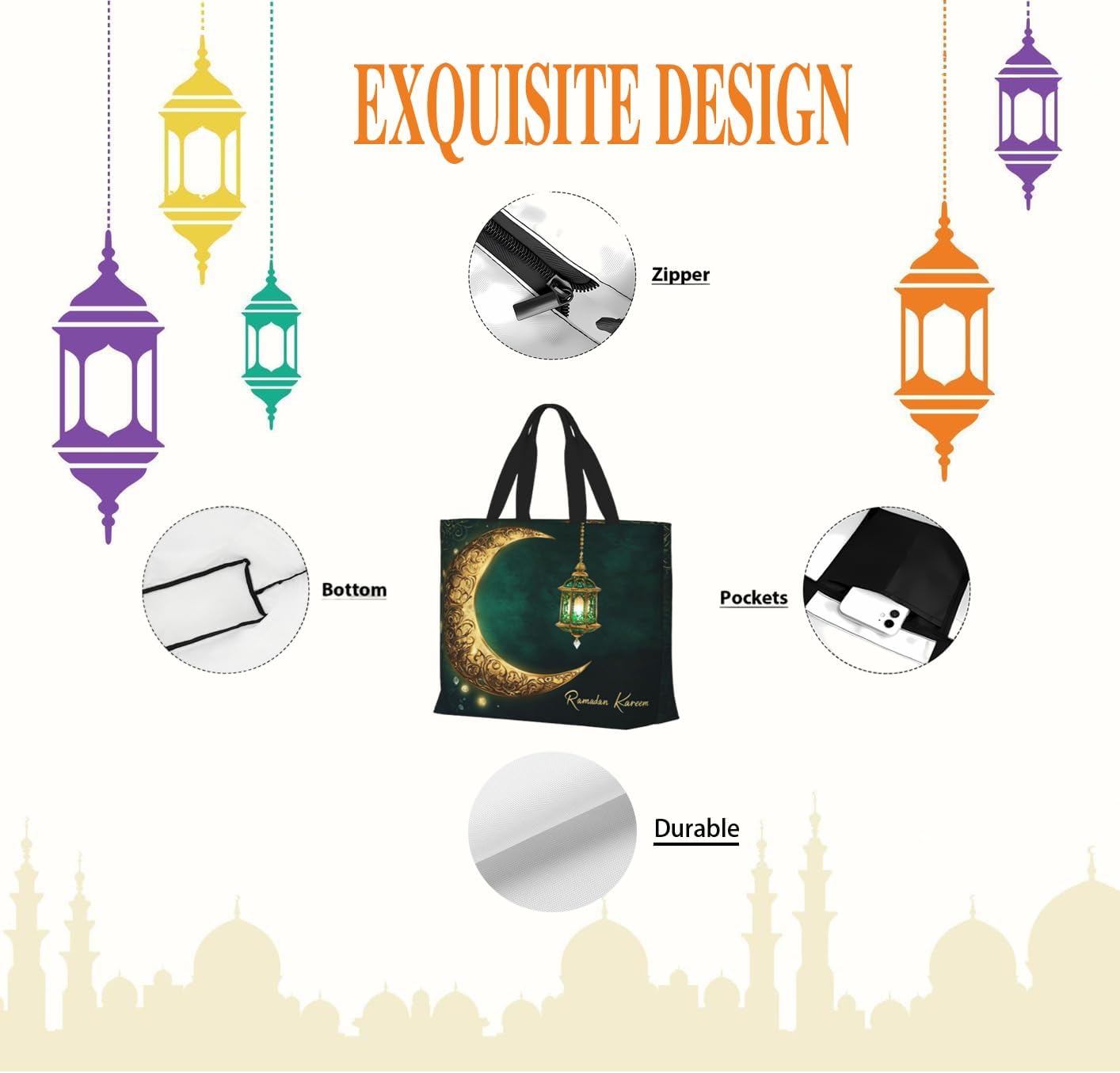 Ramadan Tote Bag Damen Eid Mub – Women Bags For Eid Bewertung und Preis