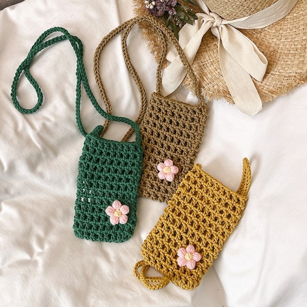 Niedliche Umhängetasche mit Bl – Crochet Market Bag Bewertung und Preis