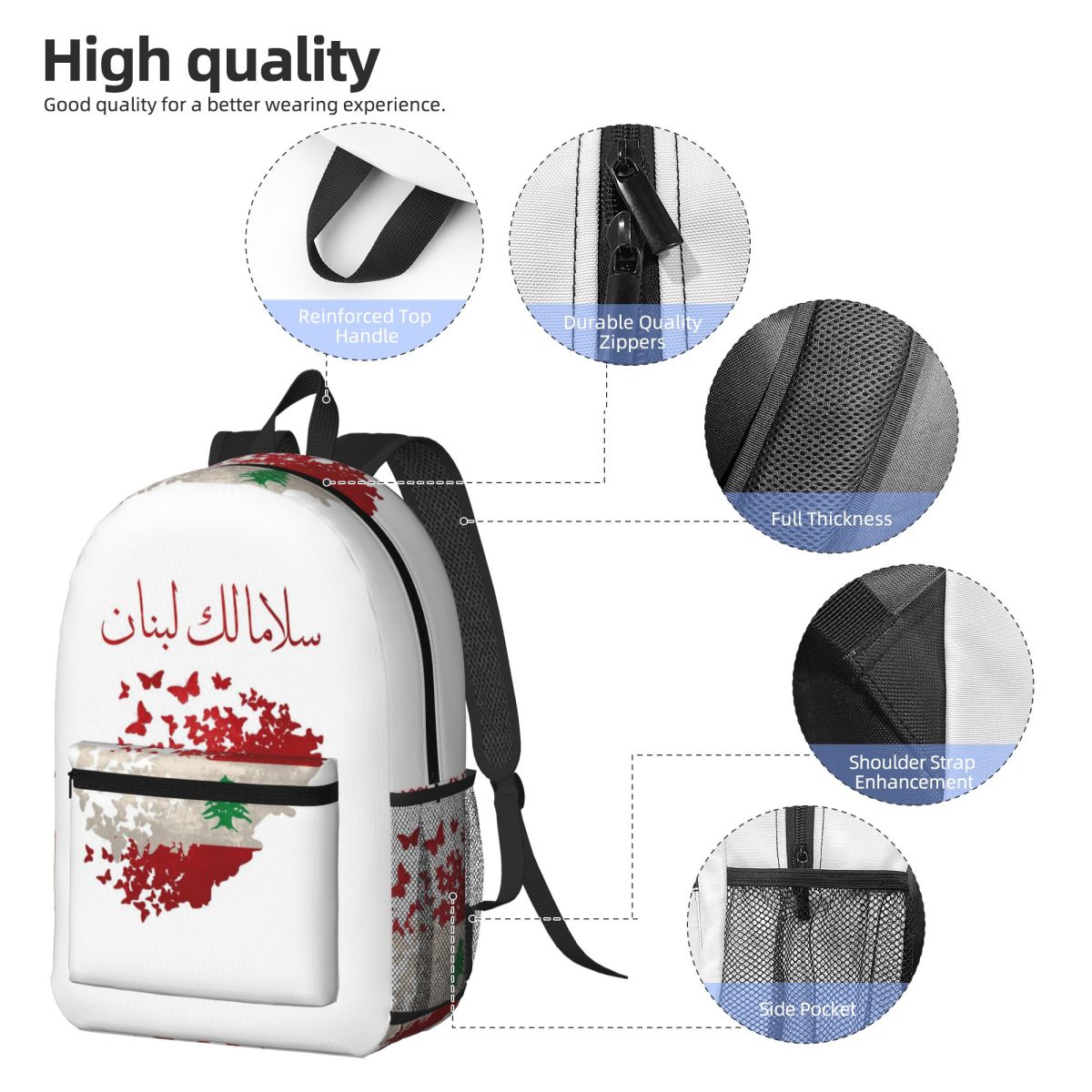 May Peace Come To Lebanon Ruck – Women Bags Lebanon Bewertung und Preis