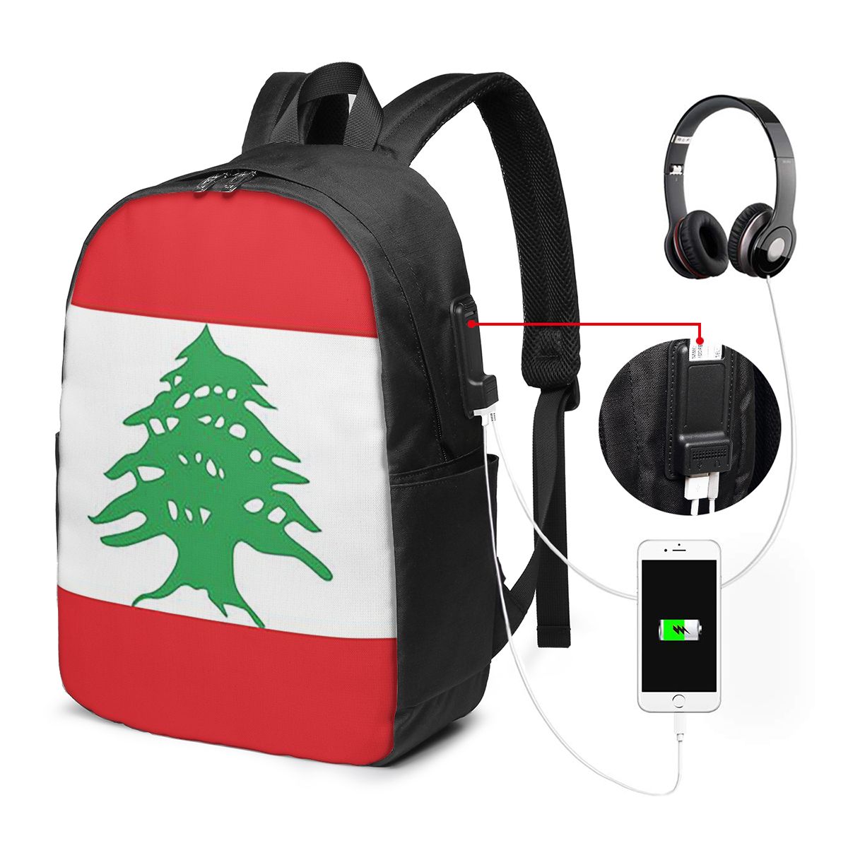 Rucksack mit Flagge des Libano – Women Bags Lebanon Bewertung und Preis