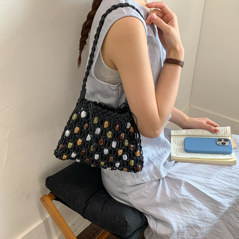 Hohlgeflochtene Damen-Schulter – Crochet Market Bag Bewertung und Preis