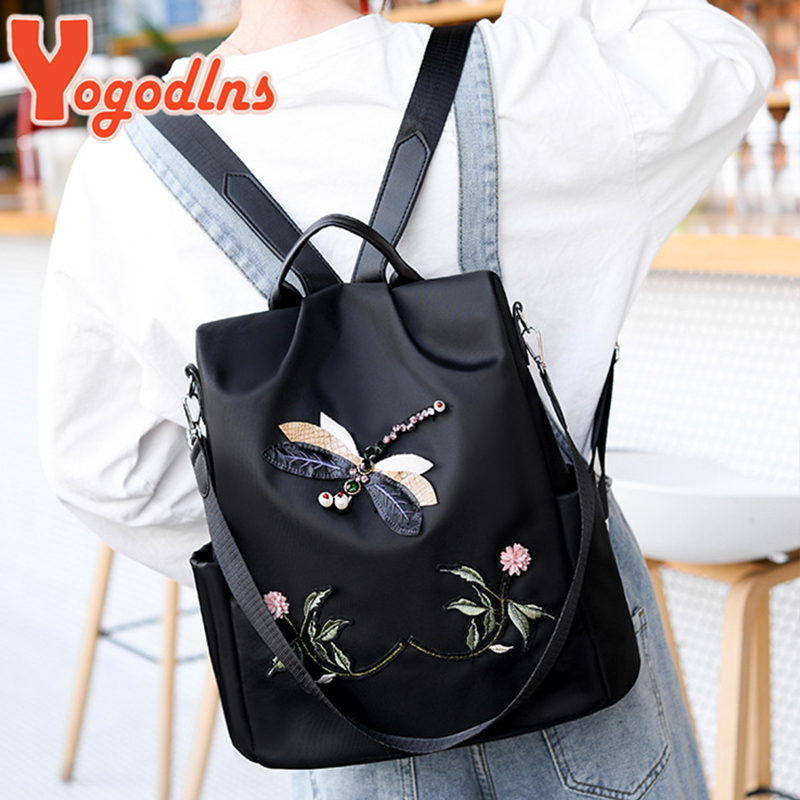 Yogodlns Mode Stickerei Rucksa – Women Bags H&M Bewertung und Preis